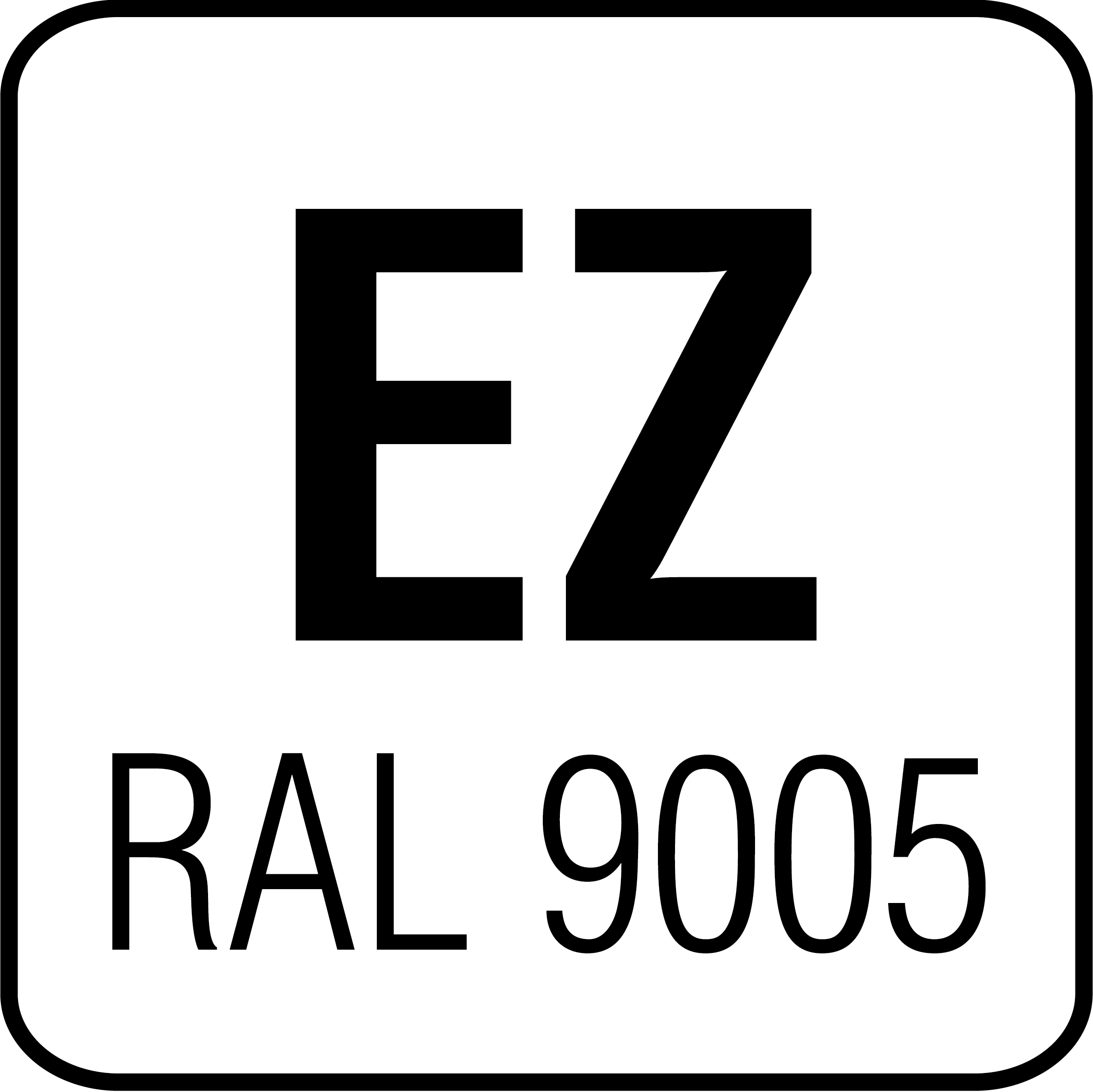 Acier électrozingué RAL 9005